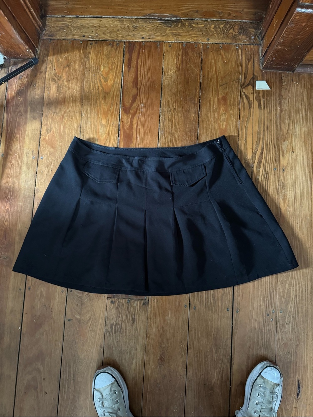 Dolls Kill Black Pleated Mini Skirt